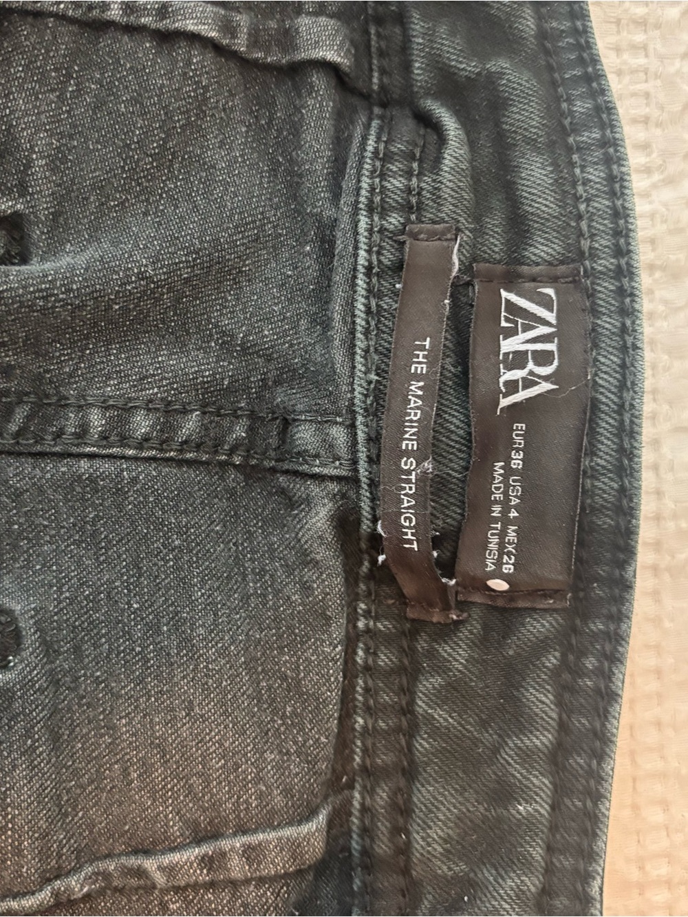 Zara Black Wide-Leg Women’s Jeans - Picture 3 of 4
